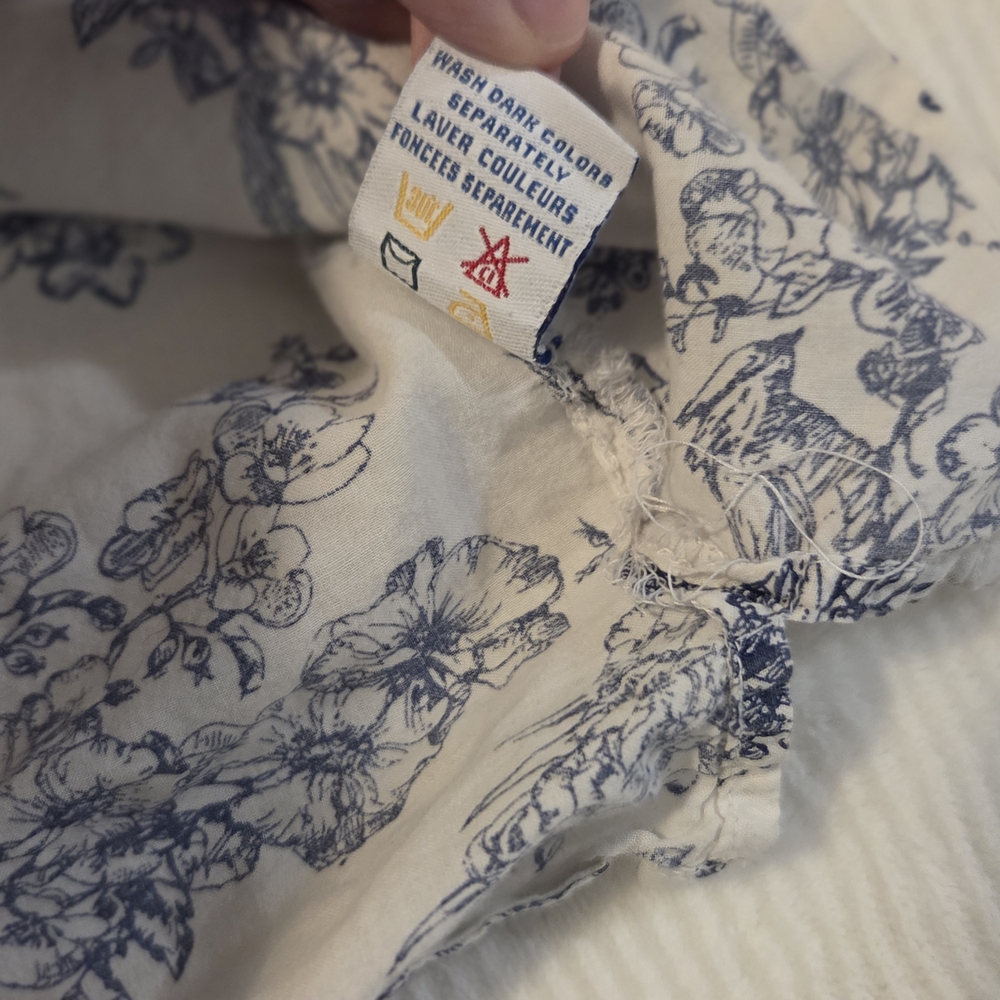 Ricki's Blue and White Floral Blouse - Picture 7 of 9